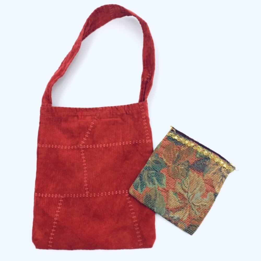 Gypsy Suede SET of 2 Shoulder Messenger Purse Bag